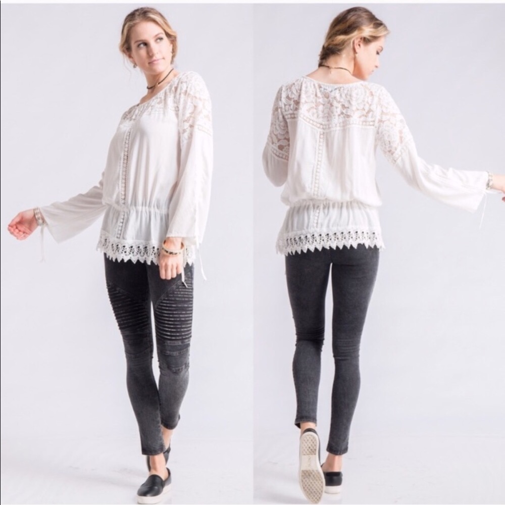 SOLD! Off White Lace Tunic
